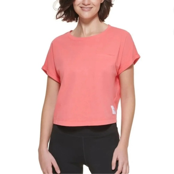 Calvin Klein Performance Tops - Calvin Klein Women S Bungee Hem Pocket Cotton T Shirt